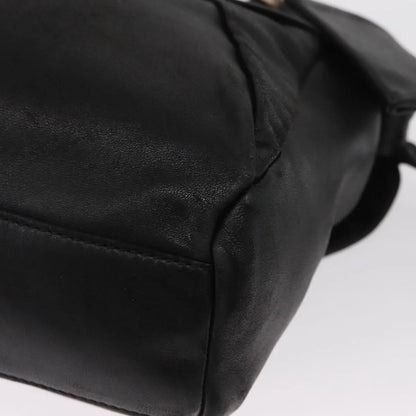 Salvatore Ferragamo Vintage Leather, Black, Leather, Tote Bag