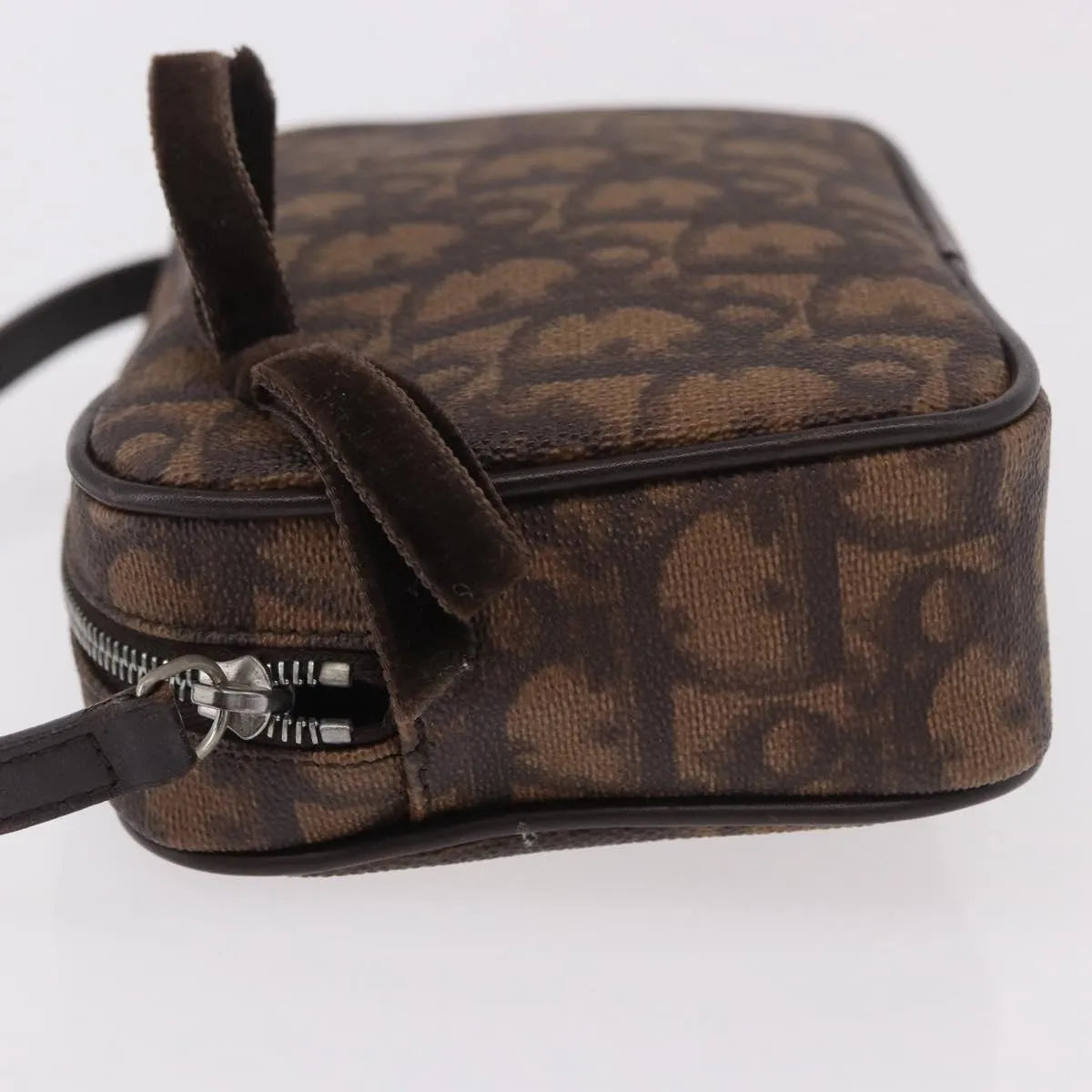 Christian Dior Vintage Trotter Diorissimo Canvas, Brown, Canvas, Clutch