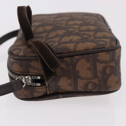 Christian Dior Vintage Trotter Diorissimo Canvas, Brown, Canvas, Clutch
