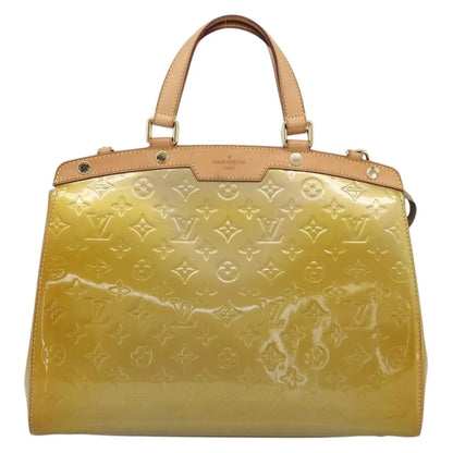 Louis Vuitton Brea Monogram Vernis, Beige, Patent Leather, Handbag