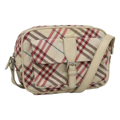 Burberry Nova Check Blue Label Nylon, White, Nylon, Shoulder Bag