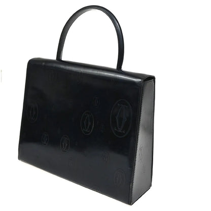 Cartier Happy Birthday Patent Leather, Navy, Patent Leather, Handbag