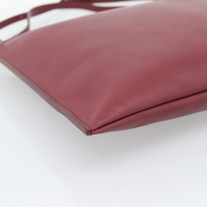 Celine Fortune Cookie Convertible Leather, Burgundy, Leather, Shoulder Bag