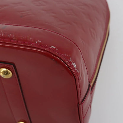 Louis Vuitton Alma Monogram Vernis, Red, Patent Leather, Handbag