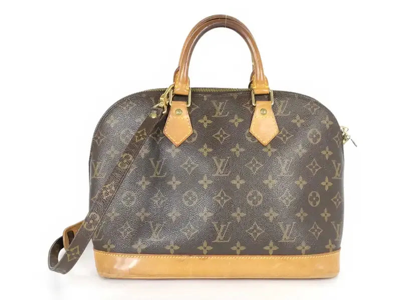 Louis Vuitton Vintage Alma Monogram Canvas, Brown, Canvas, Handbag