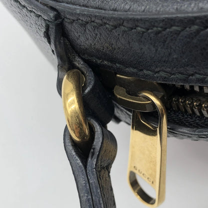Gucci GG Marmont Round Velvet and Leather, Burgundy, Velvet, Shoulder Bag