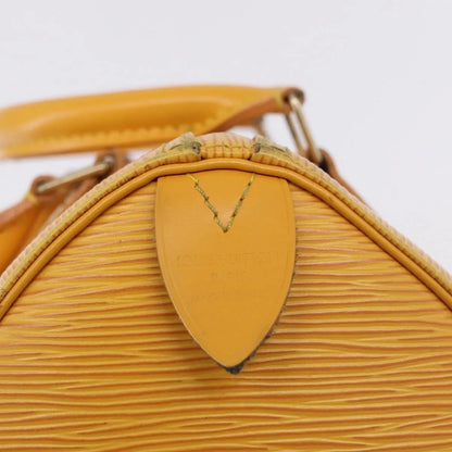 Louis Vuitton Speedy Epi, Yellow, Leather, Handbag