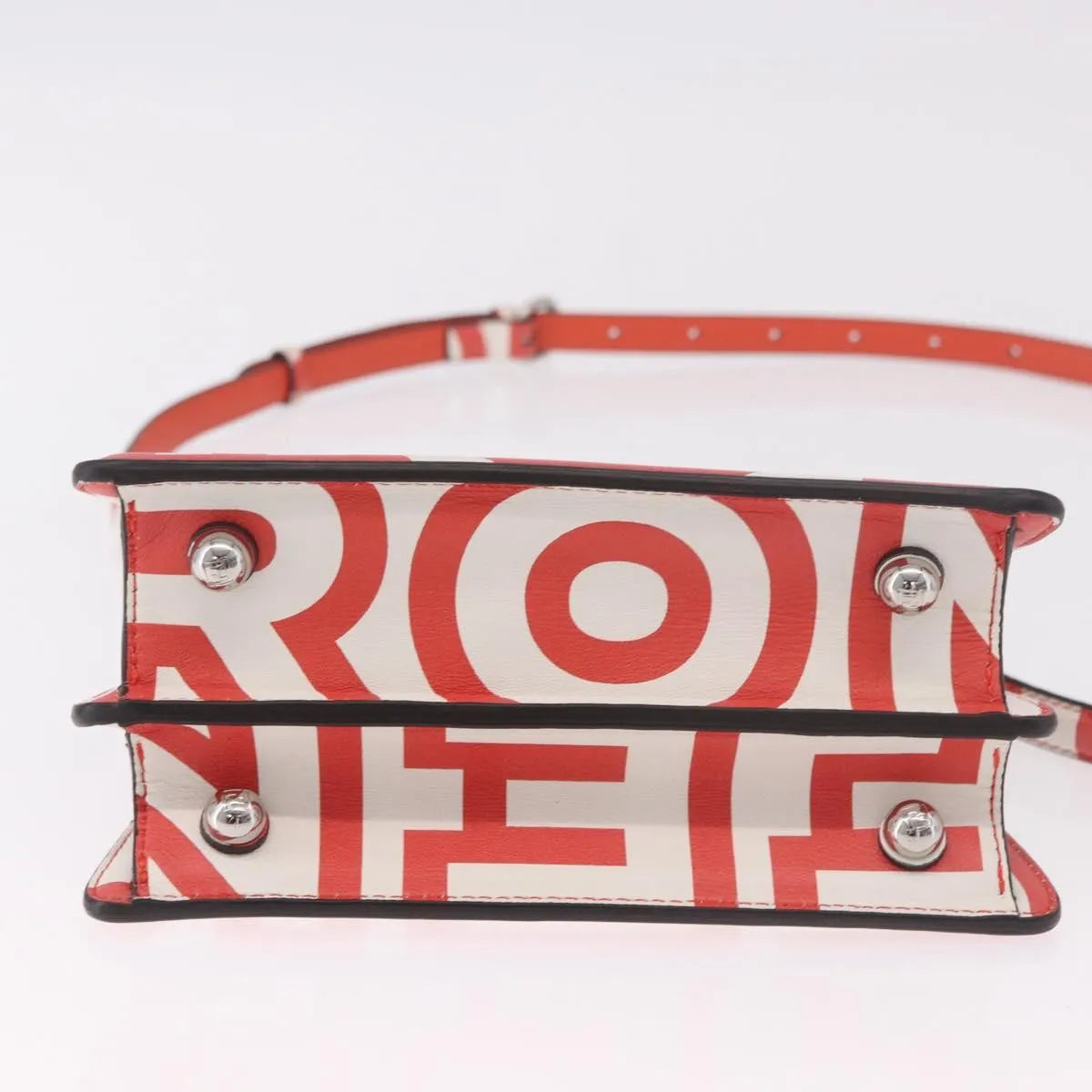 Fendi Peekaboo Leather, White, Leather, Handbag