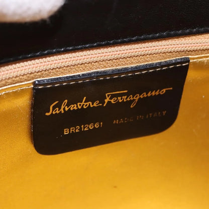 Salvatore Ferragamo Vintage Leather, Black, Leather, Shoulder Bag