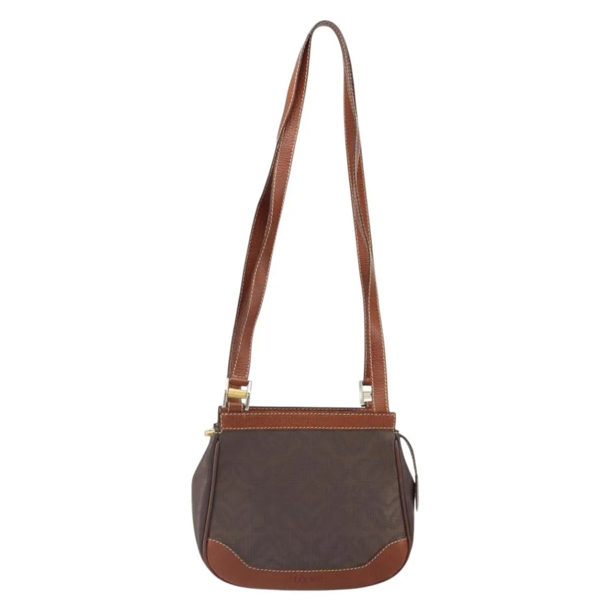 Loewe Anagram PVC Leather, Brown, PVC, Shoulder Bag