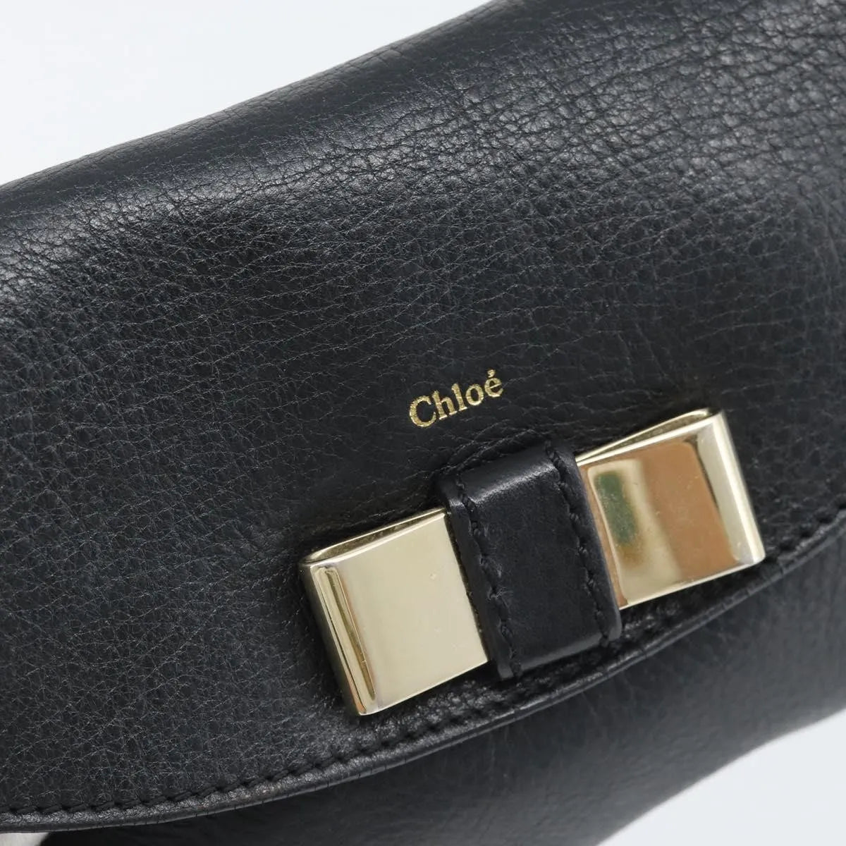 Chloe Lily Leather, Black, Leather, Shoulder Bag