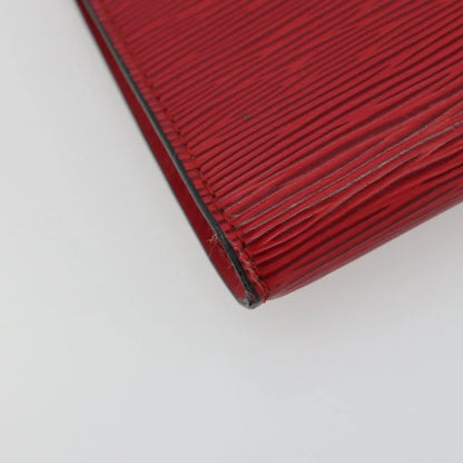 Louis Vuitton Pochette Accessoires Epi, Red, Leather, Clutch