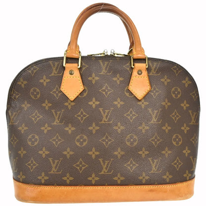 Louis Vuitton Alma Monogram Canvas, Brown, Canvas, Handbag