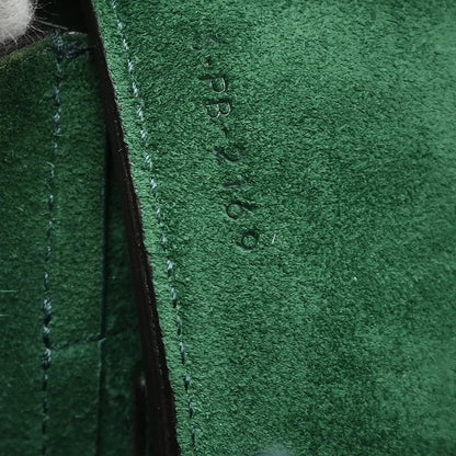 Celine Belt Textured Leather, Green, Leather, Handbag