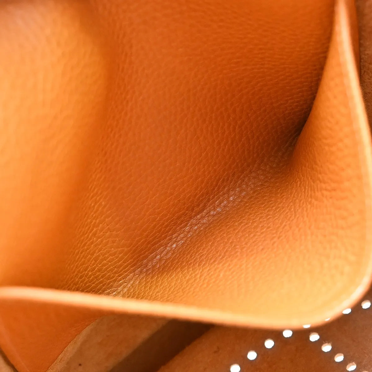 Hermes Evelyne Bag Gen I Clemence, Orange, Leather, Handbag