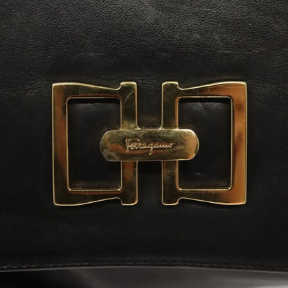 Salvatore Ferragamo Vintage Leather, Black, Leather, Handbag