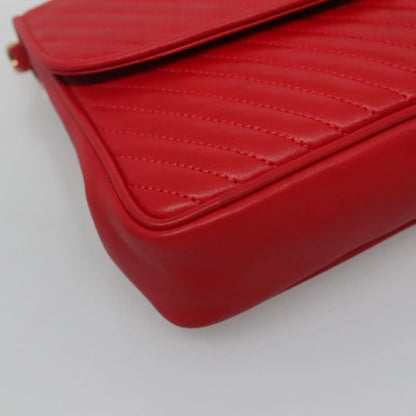 Celine Vintage Leather, Red, Leather, Shoulder Bag