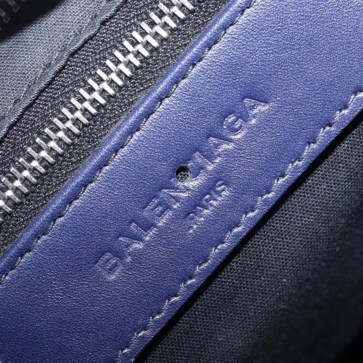 Balenciaga Holiday City Giant Studs Matte Calfskin, Navy, Leather, Handbag