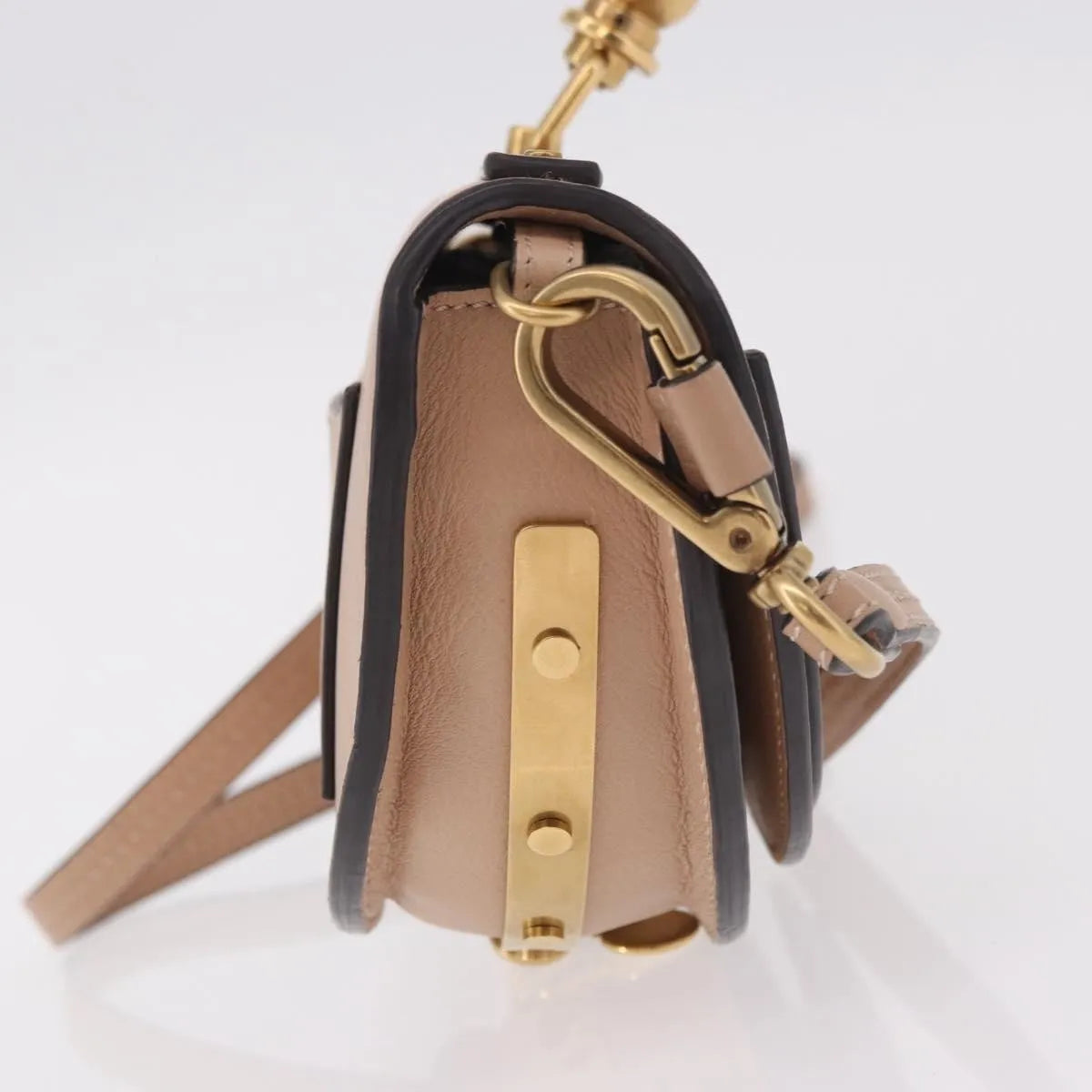 Chloe Nile Minaudière Leather, Pink, Leather, Handbag