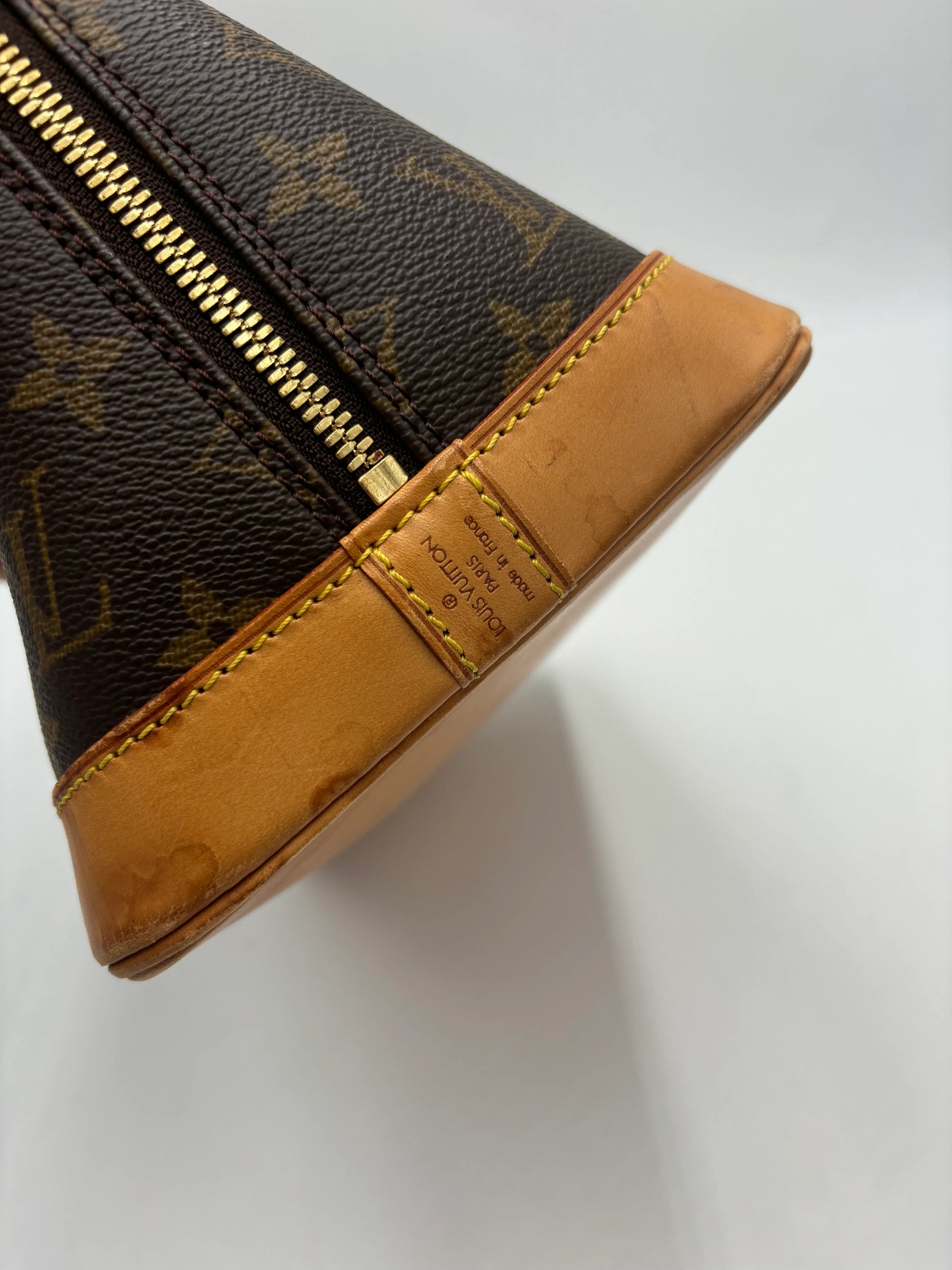 Louis Vuitton Alma Monogram Canvas, Brown, Canvas, Handbag