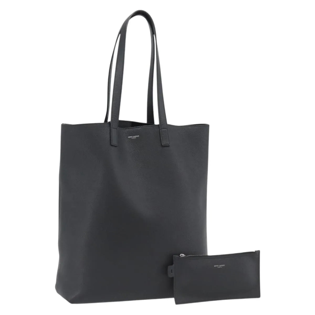 Saint Laurent Bold Tote Leather, Black, Leather, Tote Bag