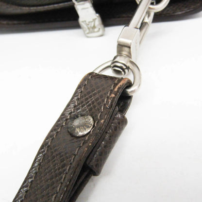 Louis Vuitton Pochette Baikal Clutch Taiga Leather, Gray, Leather, Clutch