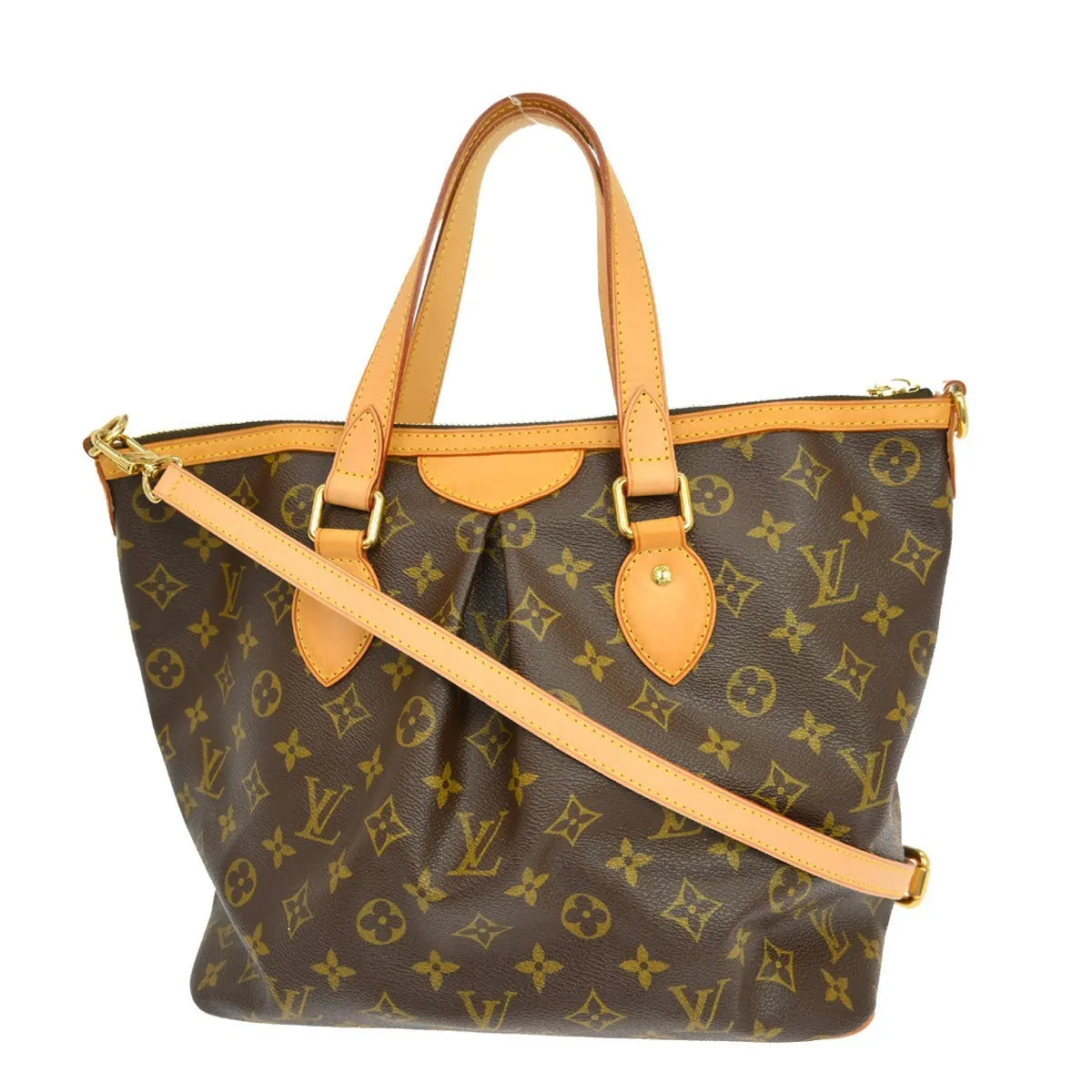 Louis Vuitton Palermo Monogram Canvas, Brown, Canvas, Tote Bag