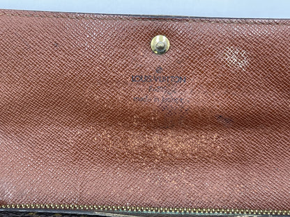 Louis Vuitton Emilie Monogram Canvas, Brown, Canvas, Wallet