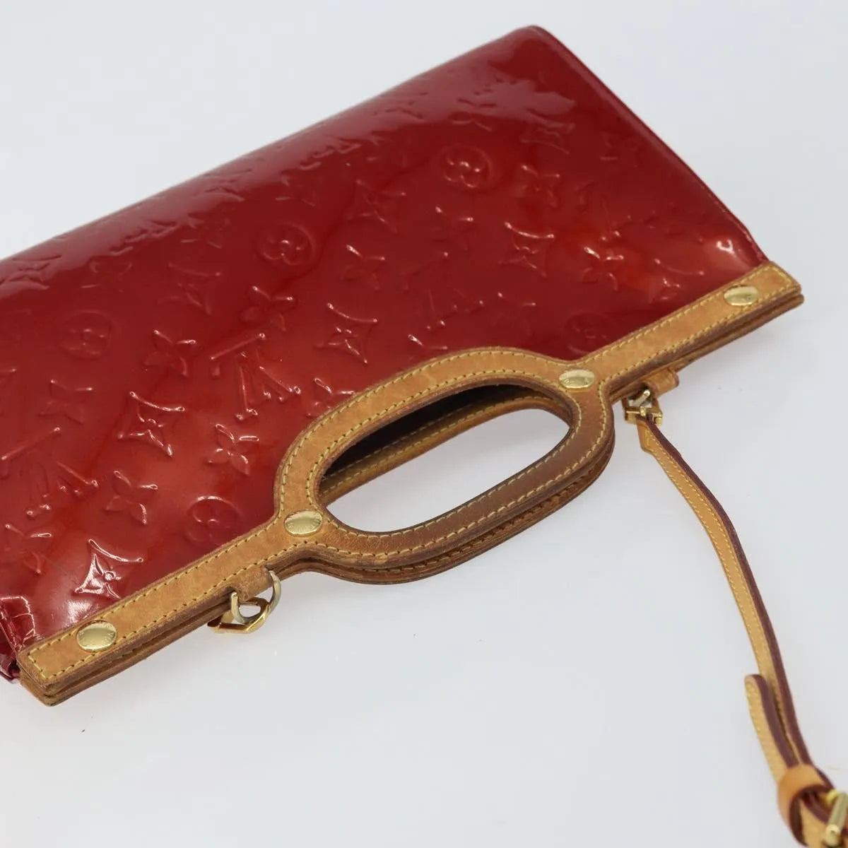 Louis Vuitton Roxbury Drive Monogram Vernis, Red, Patent Leather, Handbag