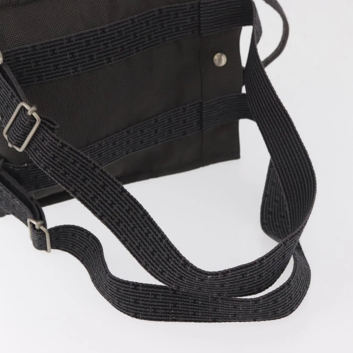 Hermes Herline Canvas, Gray, Canvas, Backpack