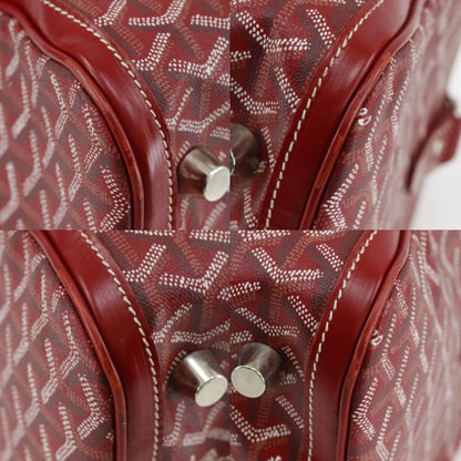 Goyard Boston Coated Canvas, Red, PVC, Handbag