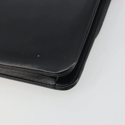 Christian Dior Vintage Clipper closure clutch with logo leather, Black, Leather, Crossbody Bag
