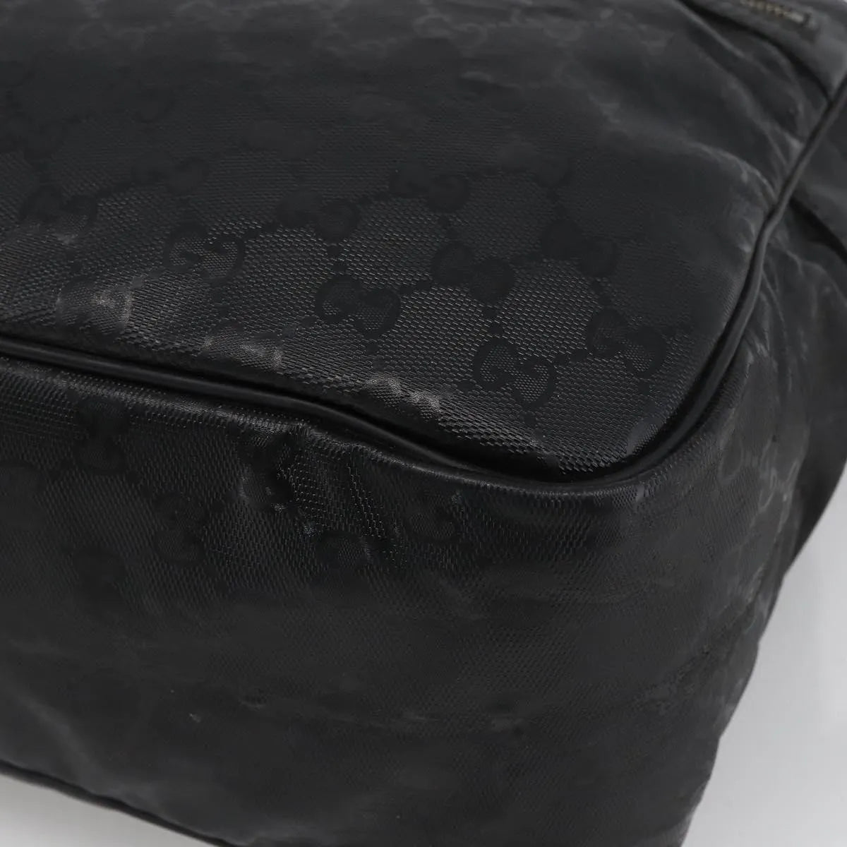 Gucci Zip Messenger GG Imprime, Black, Canvas, Shoulder Bag