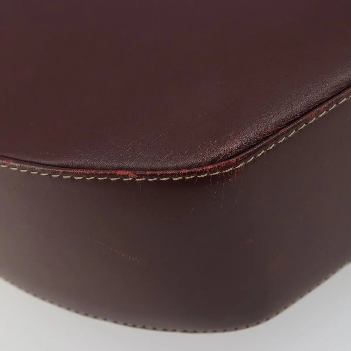 cartier Vintage must de Cartier Leather, Burgundy, Leather, Shoulder Bag