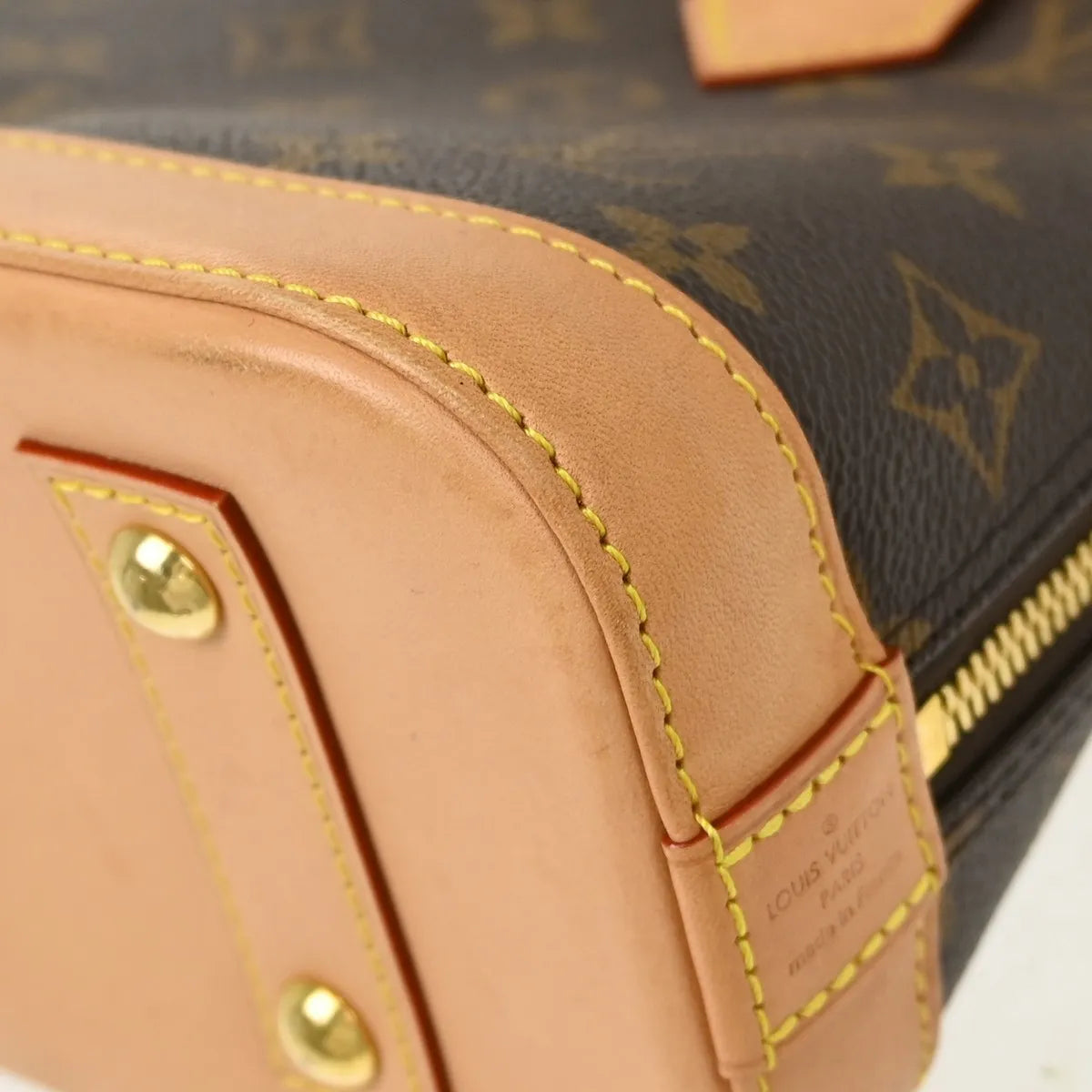 Louis Vuitton Alma Monogram Canvas, Brown, Canvas, Handbag