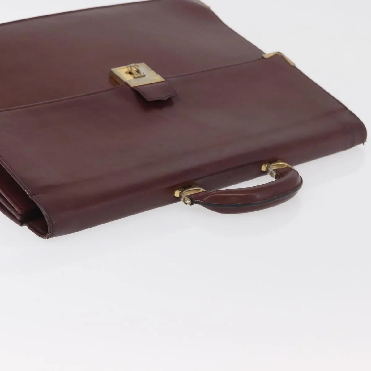 cartier Vintage must de Cartier Leather, Burgundy, Leather, Briefcase