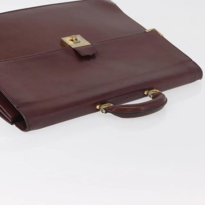cartier Vintage must de Cartier Leather, Burgundy, Leather, Briefcase