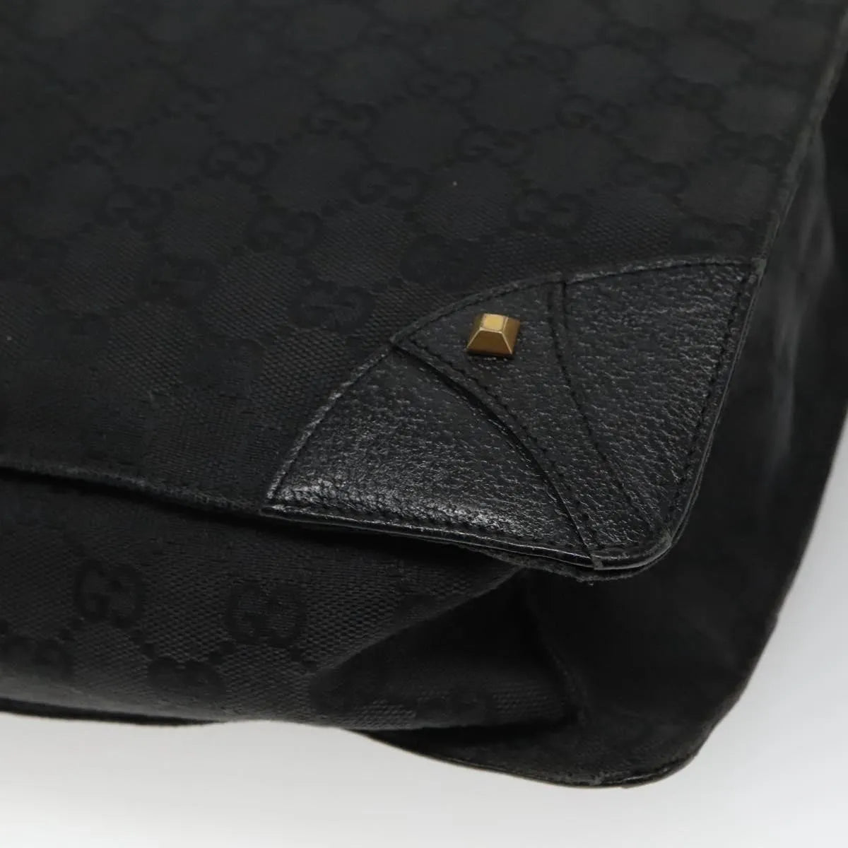 Gucci Nailhead Tote GG Canvas, Black, Canvas, Tote Bag