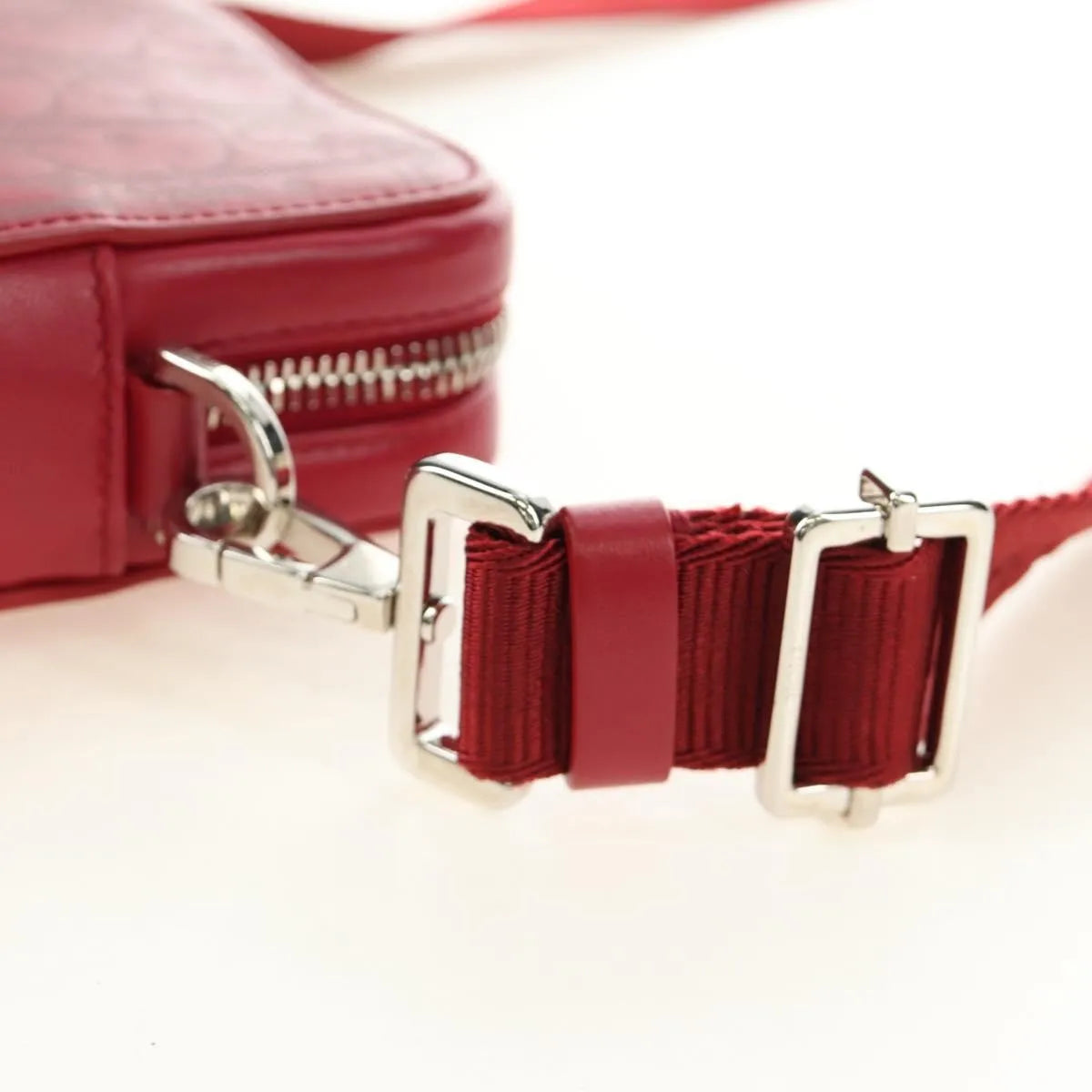 Christian Dior World Tour Zip Messenger Oblique Galaxy Leather, Red, Canvas, Shoulder Bag