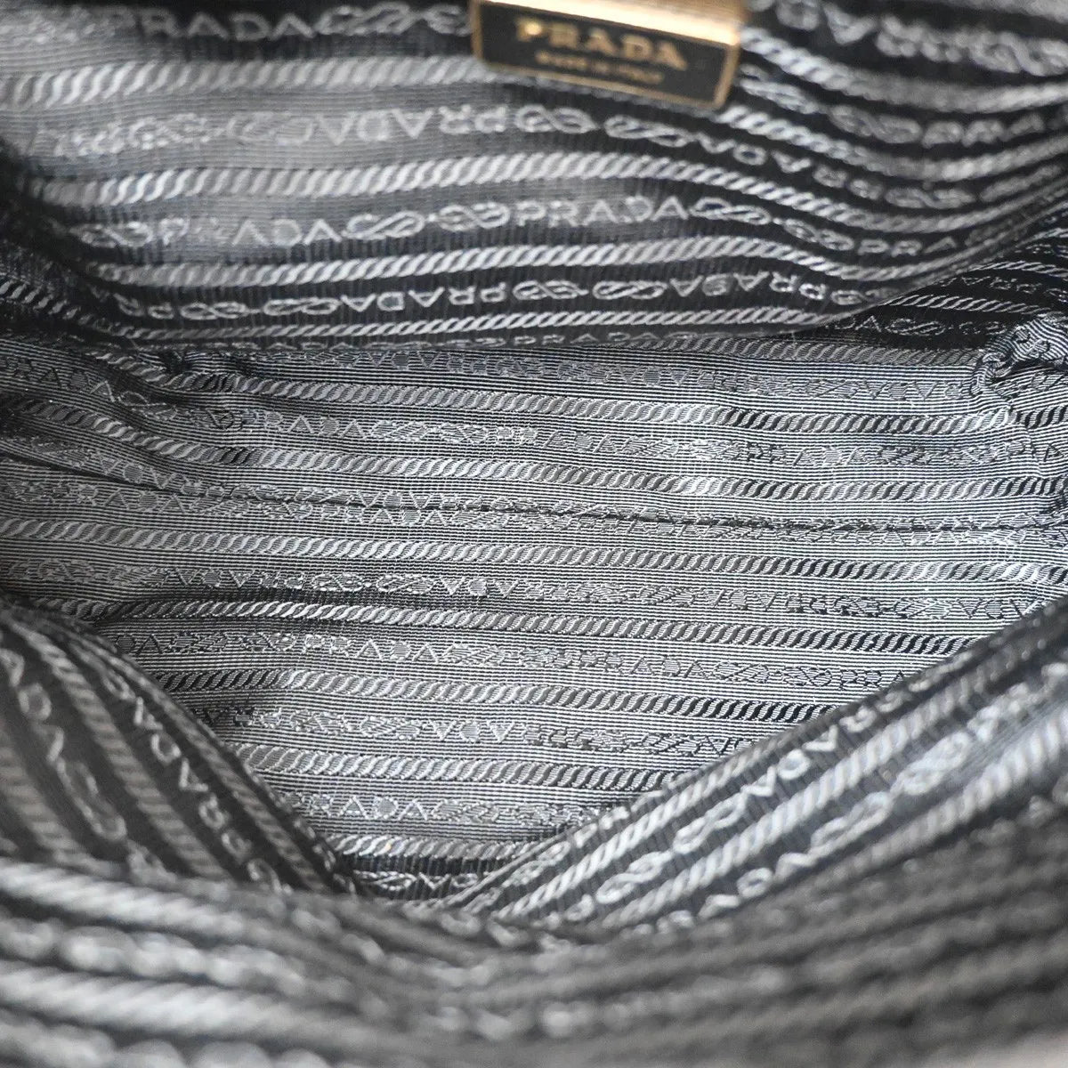 Prada Vintage Tessuto, Black, Nylon, Handbag