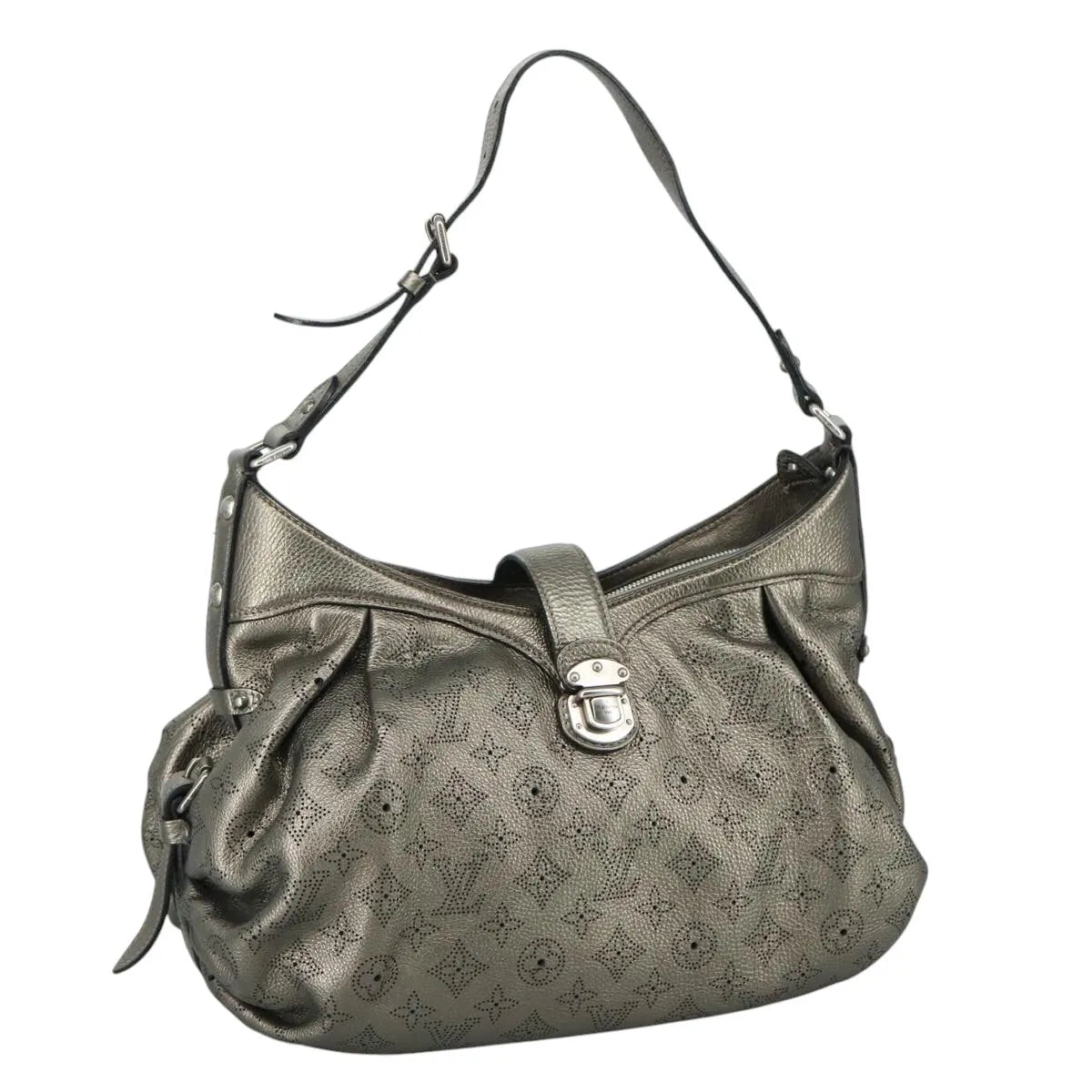 Louis Vuitton Mahina Monogram leather, Metallic, Canvas, Shoulder Bag