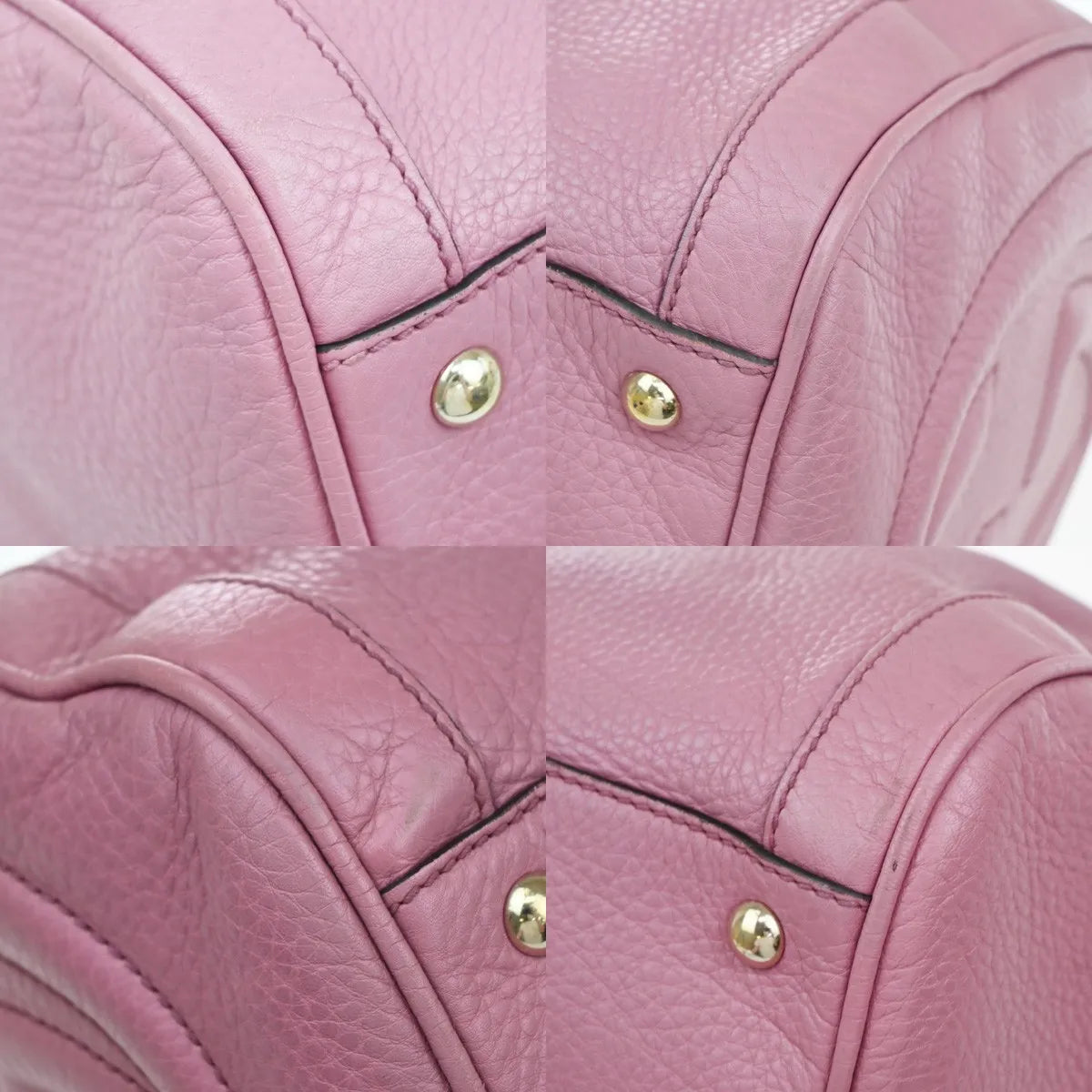 Gucci Soho Boston Leather, Pink, Leather, Handbag