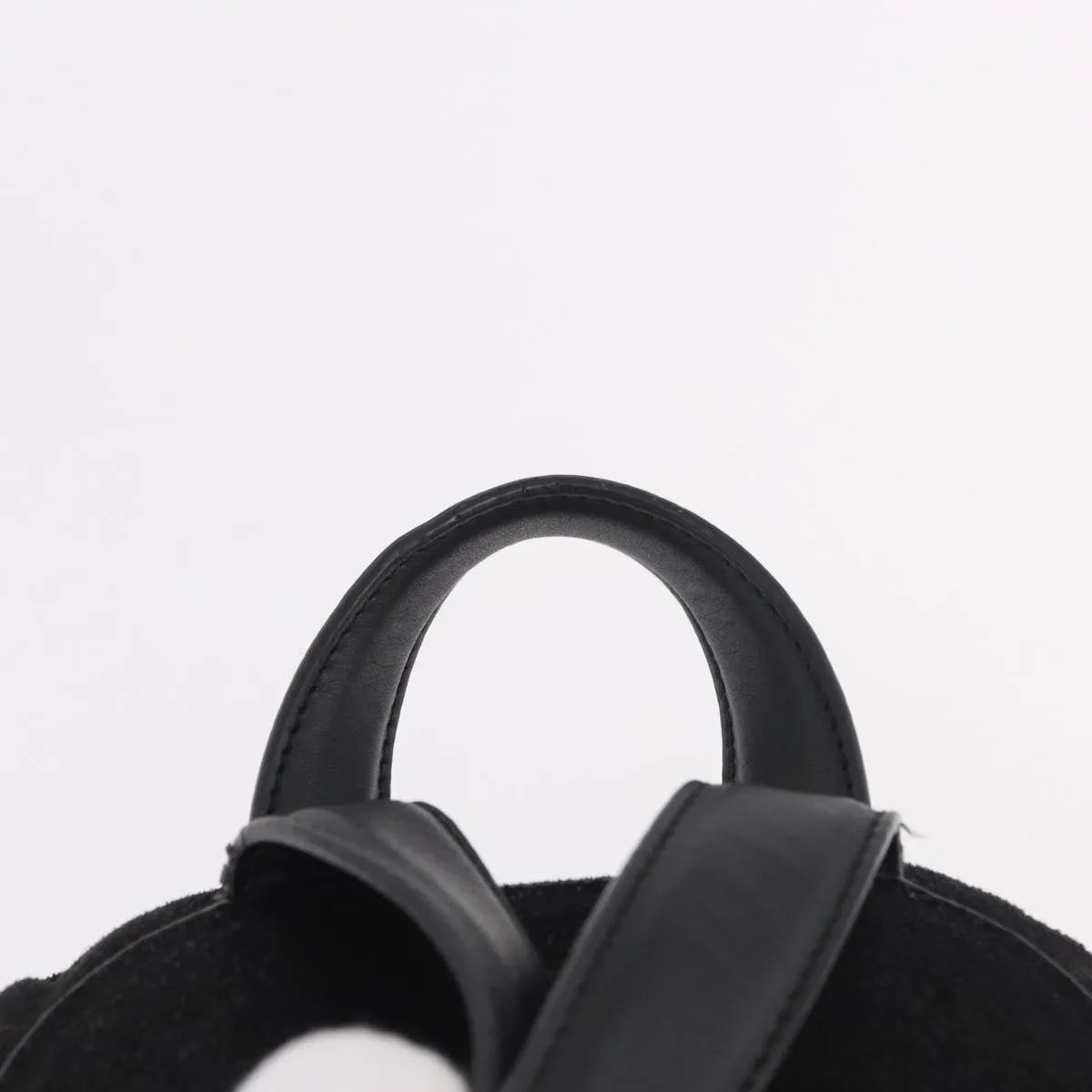 Stella McCartney Falabella Front Zip Shaggy Deer, Black, Polyester, Backpack