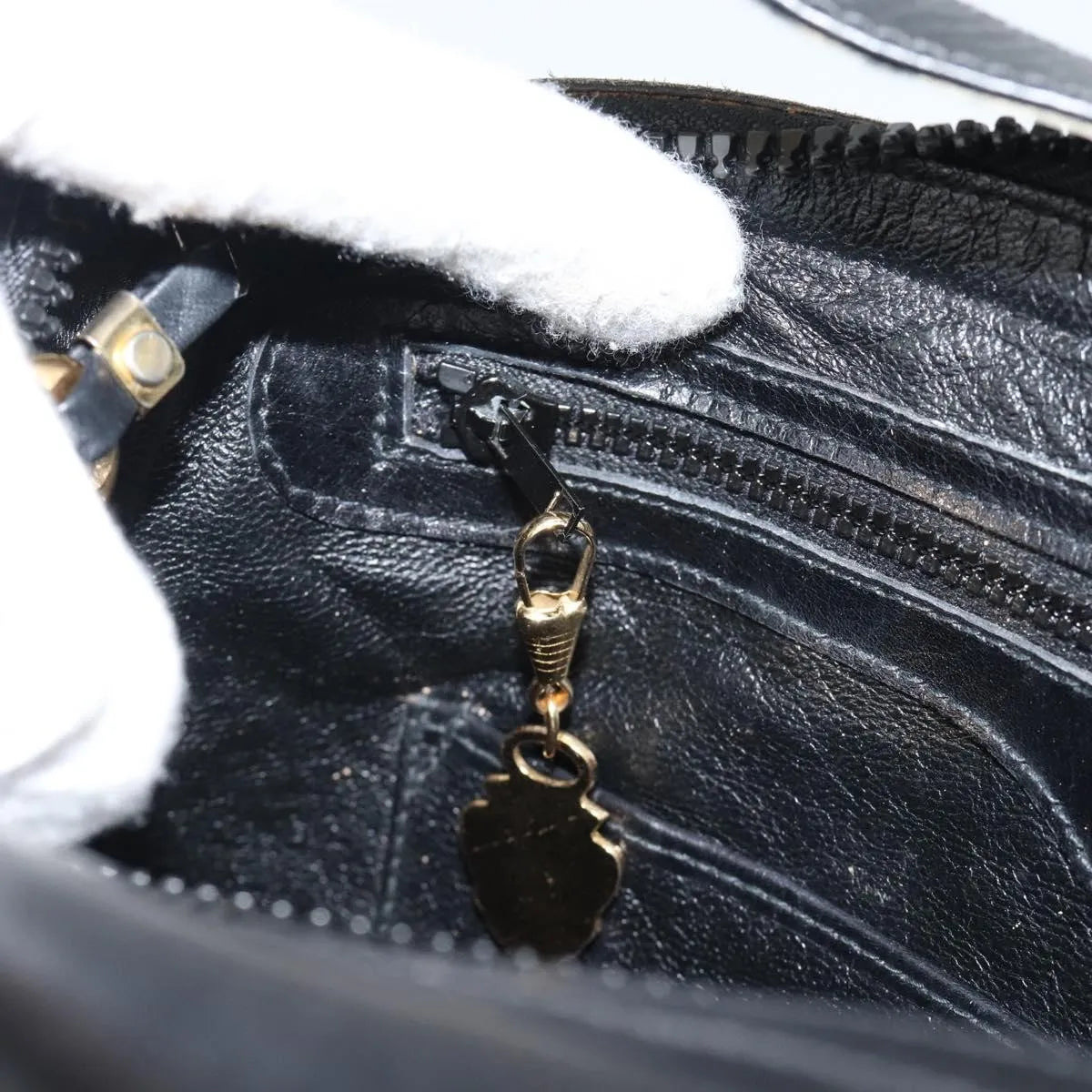 Gucci Vintage Horsebit Leather, Black, Leather, Shoulder Bag