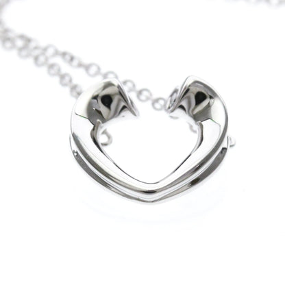 Tiffany & Co. Paloma Picasso Tenderness Heart Pendant 18K White Gold with Diamonds, Silver, White Gold, Necklace