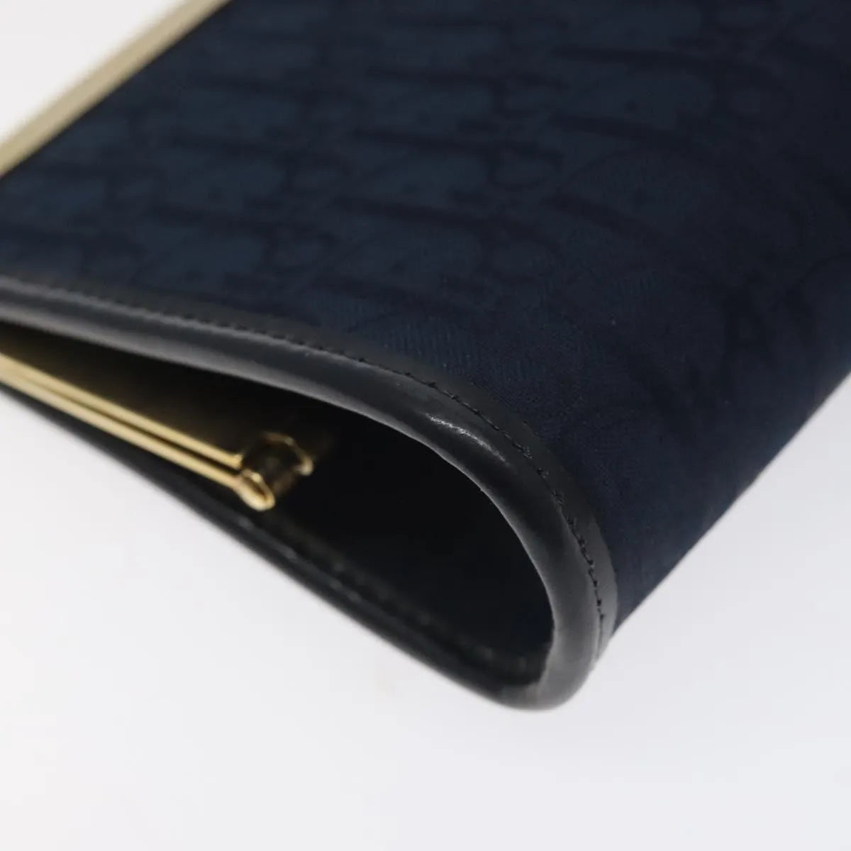 Christian Dior Trotter Canvas, Navy, Canvas, Clutch