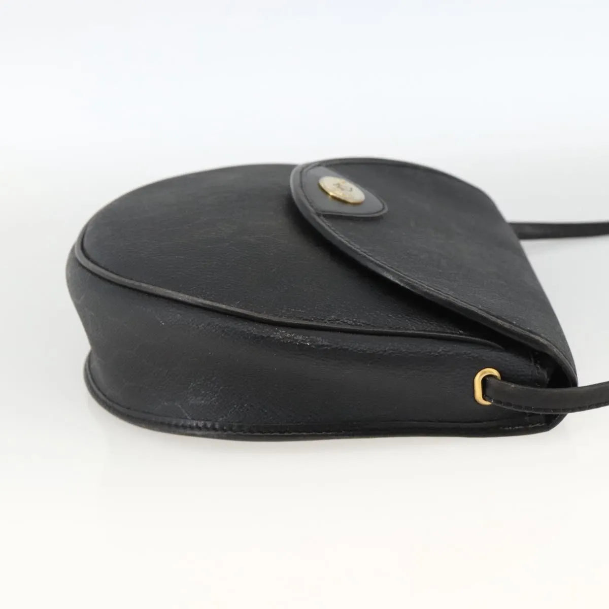 Christian Dior Vintage Honeycomb Flap Coated Canvas, Black, Canvas, Shoulder Bag