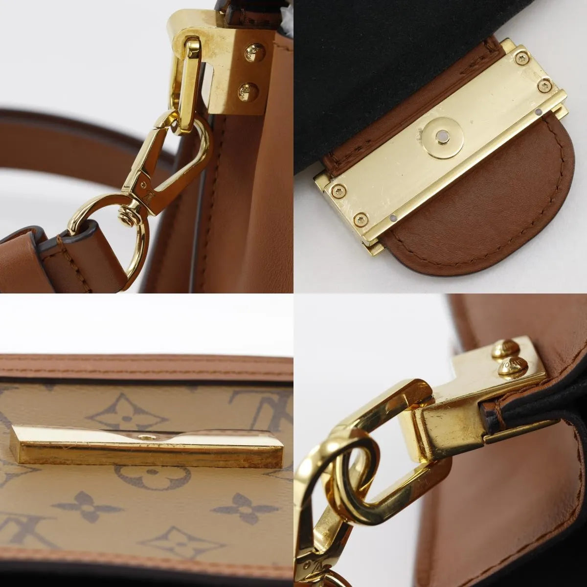 Louis Vuitton Dauphine Reverse Monogram Canvas, Brown, Canvas, Shoulder Bag