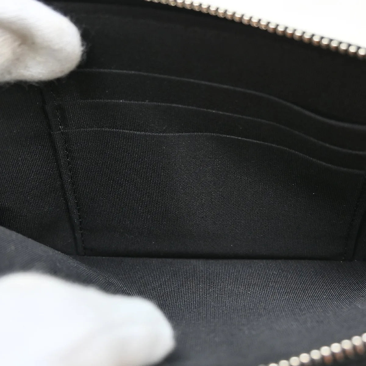 Chanel Diamond CC Double Zip Clutch with Chain Quilted Lambskin, Black, Leather, Shoulder Bag