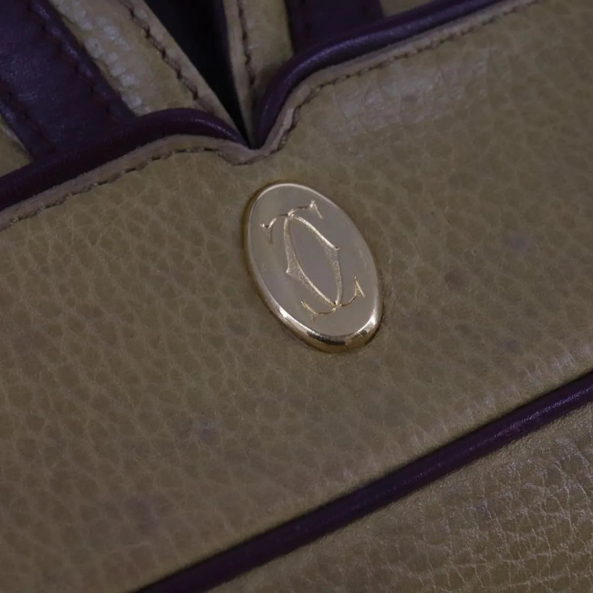 cartier Must de Cartier seau Leather, Yellow, Leather, Shoulder Bag